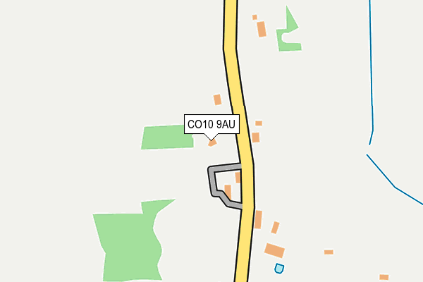 CO10 9AU map - OS OpenMap – Local (Ordnance Survey)
