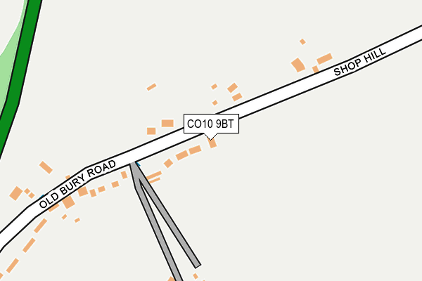 CO10 9BT map - OS OpenMap – Local (Ordnance Survey)