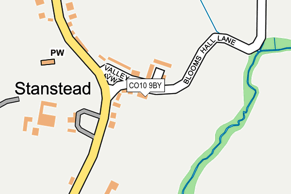 CO10 9BY map - OS OpenMap – Local (Ordnance Survey)