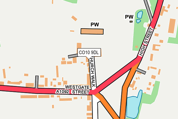 CO10 9DL map - OS OpenMap – Local (Ordnance Survey)