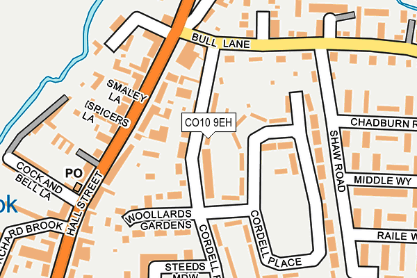 CO10 9EH map - OS OpenMap – Local (Ordnance Survey)