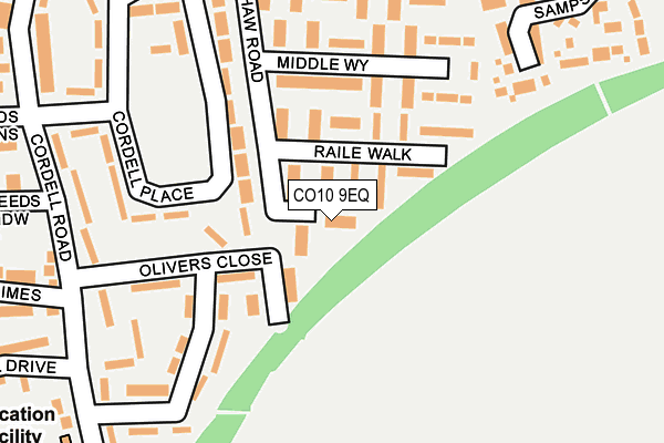 CO10 9EQ map - OS OpenMap – Local (Ordnance Survey)