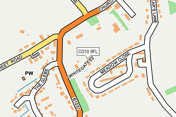 CO10 9FL map - OS OpenMap – Local (Ordnance Survey)