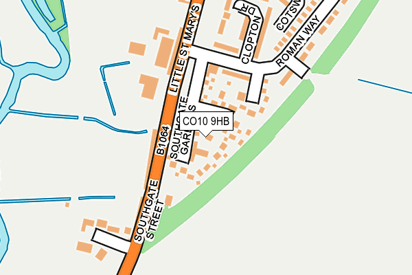 CO10 9HB map - OS OpenMap – Local (Ordnance Survey)
