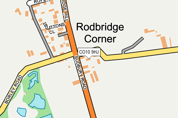 CO10 9HJ map - OS OpenMap – Local (Ordnance Survey)