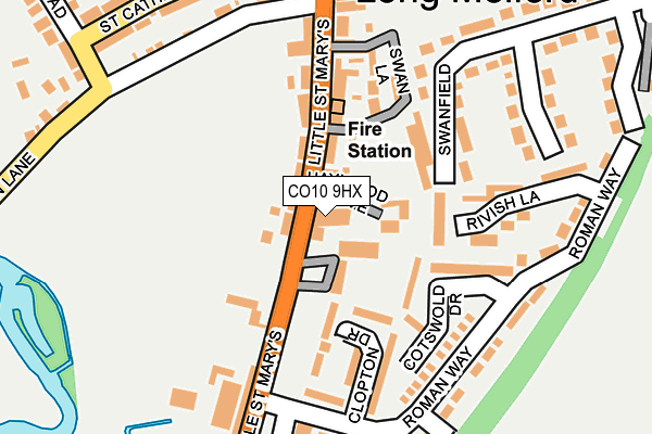 CO10 9HX map - OS OpenMap – Local (Ordnance Survey)