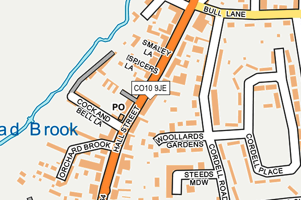 CO10 9JE map - OS OpenMap – Local (Ordnance Survey)