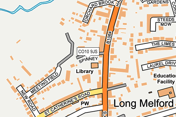 CO10 9JS map - OS OpenMap – Local (Ordnance Survey)