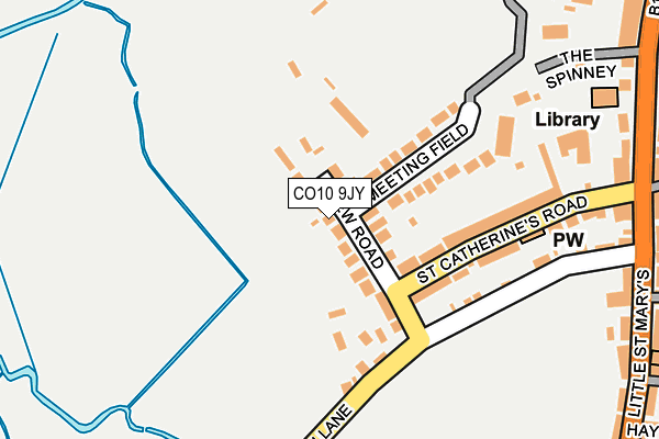 CO10 9JY map - OS OpenMap – Local (Ordnance Survey)