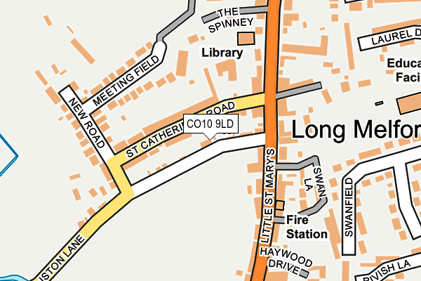 CO10 9LD map - OS OpenMap – Local (Ordnance Survey)