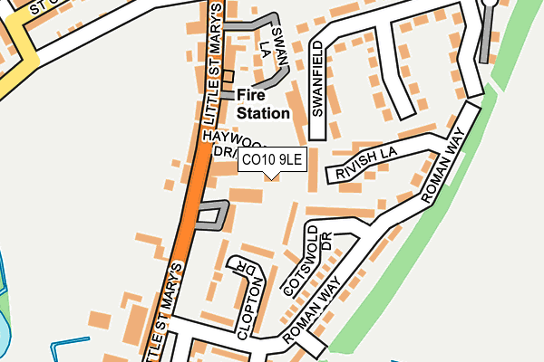 CO10 9LE map - OS OpenMap – Local (Ordnance Survey)