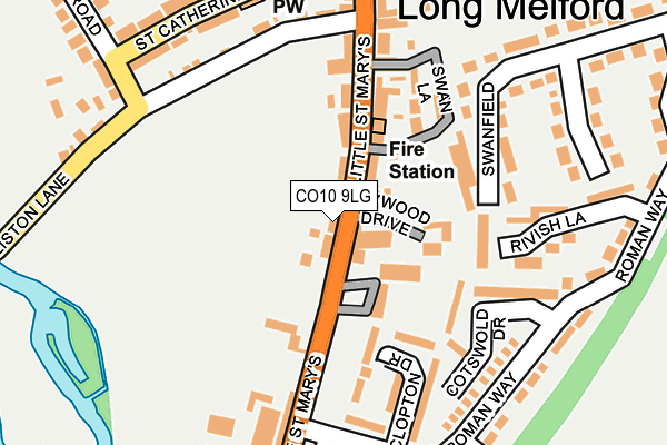 CO10 9LG map - OS OpenMap – Local (Ordnance Survey)