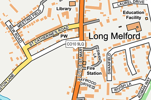 CO10 9LQ map - OS OpenMap – Local (Ordnance Survey)