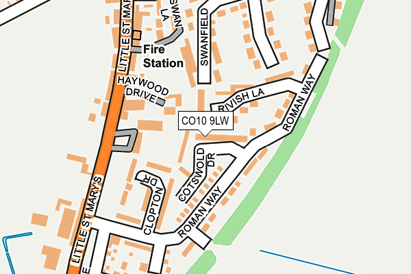 CO10 9LW map - OS OpenMap – Local (Ordnance Survey)