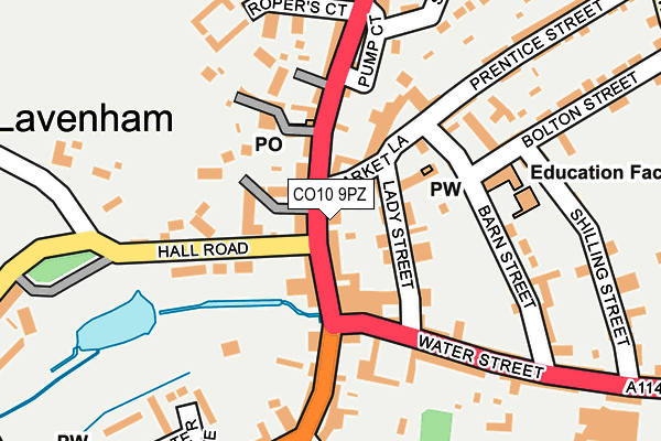 CO10 9PZ map - OS OpenMap – Local (Ordnance Survey)