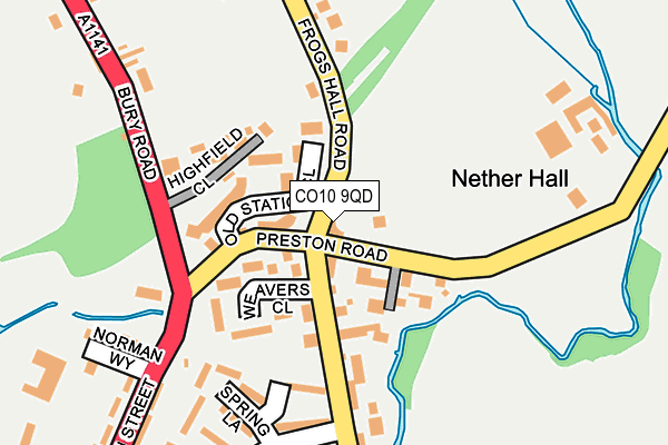 CO10 9QD map - OS OpenMap – Local (Ordnance Survey)