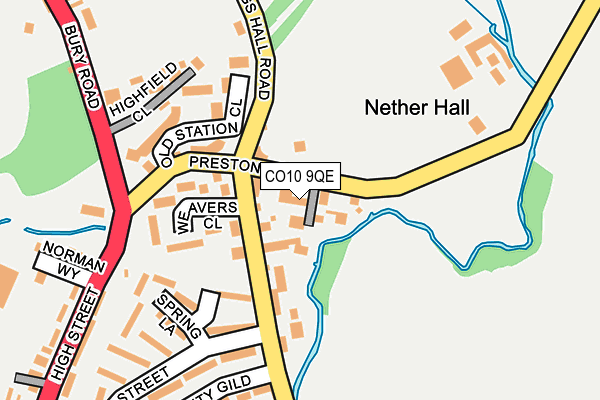 CO10 9QE map - OS OpenMap – Local (Ordnance Survey)