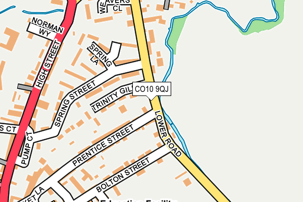 CO10 9QJ map - OS OpenMap – Local (Ordnance Survey)