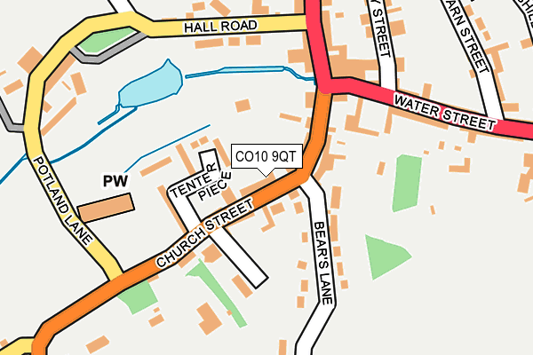 CO10 9QT map - OS OpenMap – Local (Ordnance Survey)
