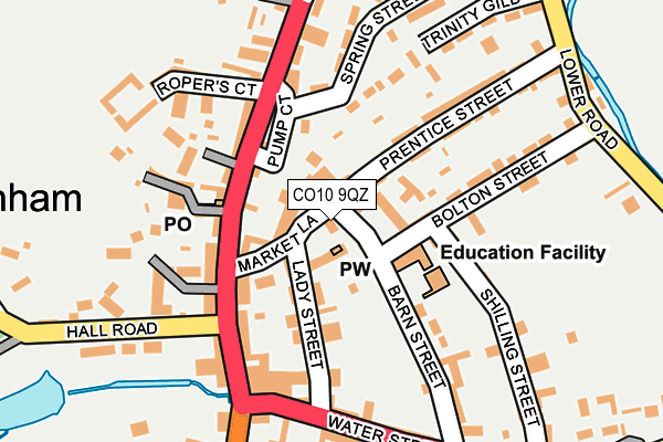 CO10 9QZ map - OS OpenMap – Local (Ordnance Survey)