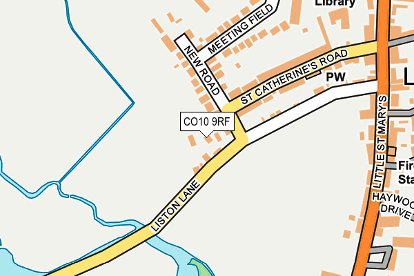 CO10 9RF map - OS OpenMap – Local (Ordnance Survey)