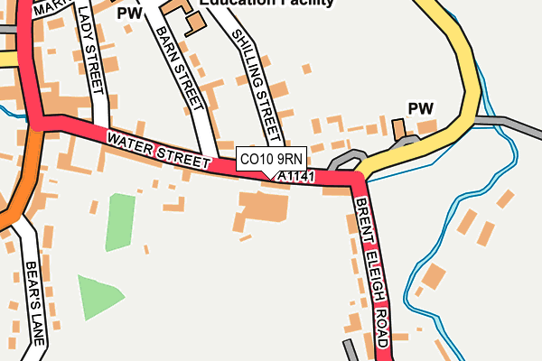 CO10 9RN map - OS OpenMap – Local (Ordnance Survey)