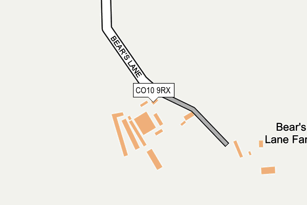 CO10 9RX map - OS OpenMap – Local (Ordnance Survey)