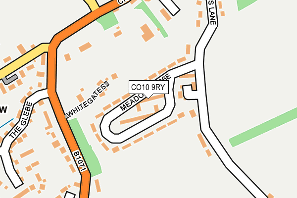 CO10 9RY map - OS OpenMap – Local (Ordnance Survey)