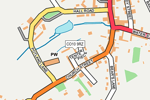 CO10 9RZ map - OS OpenMap – Local (Ordnance Survey)