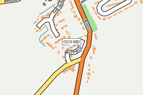 CO10 9SD map - OS OpenMap – Local (Ordnance Survey)