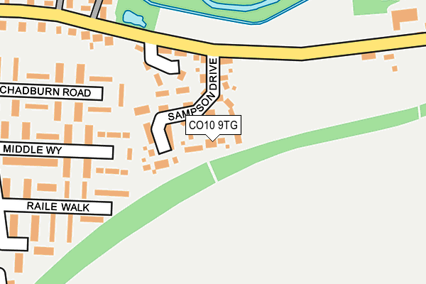 CO10 9TG map - OS OpenMap – Local (Ordnance Survey)