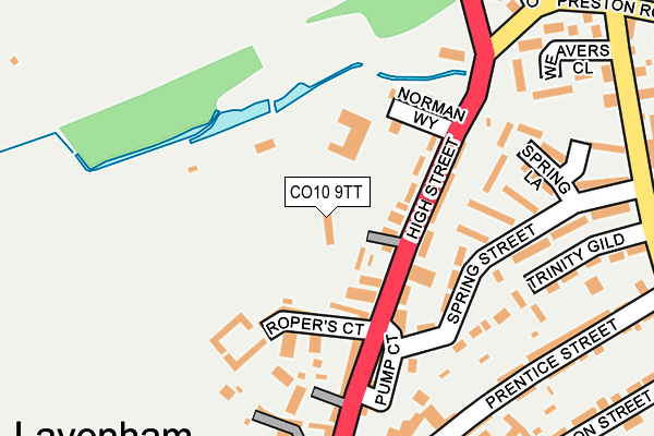 CO10 9TT map - OS OpenMap – Local (Ordnance Survey)