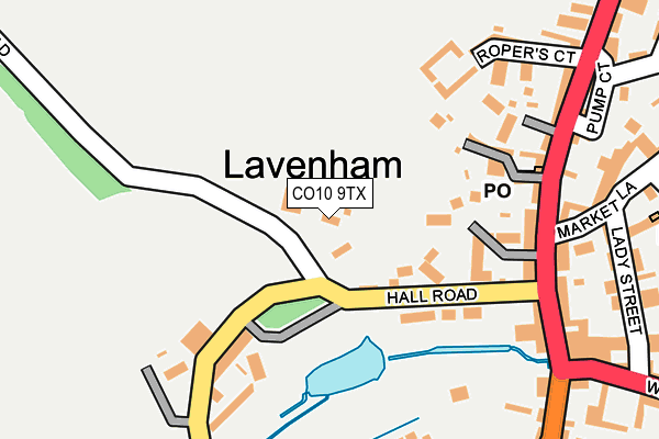 CO10 9TX map - OS OpenMap – Local (Ordnance Survey)