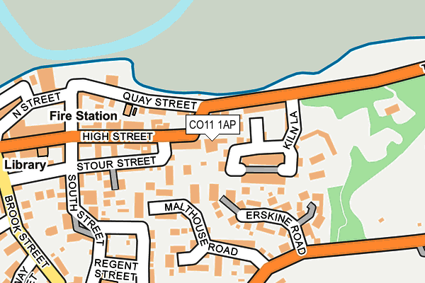 CO11 1AP map - OS OpenMap – Local (Ordnance Survey)