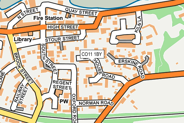 CO11 1BY map - OS OpenMap – Local (Ordnance Survey)