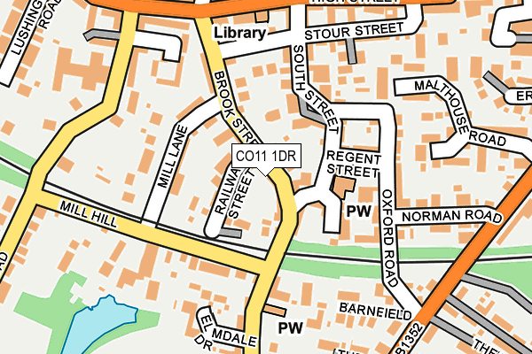 CO11 1DR map - OS OpenMap – Local (Ordnance Survey)