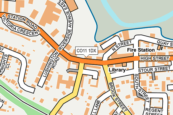 CO11 1DX map - OS OpenMap – Local (Ordnance Survey)