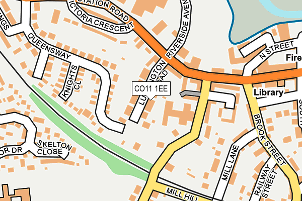 CO11 1EE map - OS OpenMap – Local (Ordnance Survey)
