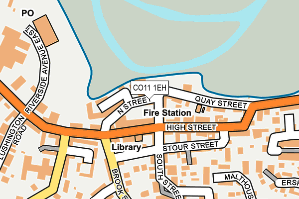 CO11 1EH map - OS OpenMap – Local (Ordnance Survey)