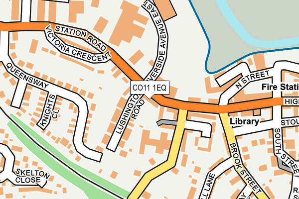 CO11 1EQ map - OS OpenMap – Local (Ordnance Survey)