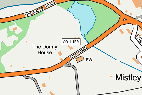 CO11 1ER map - OS OpenMap – Local (Ordnance Survey)