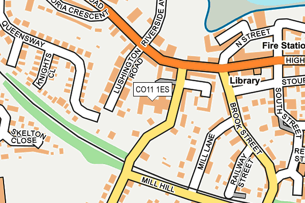 CO11 1ES map - OS OpenMap – Local (Ordnance Survey)