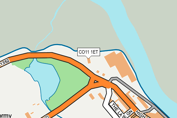 CO11 1ET map - OS OpenMap – Local (Ordnance Survey)