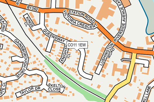 CO11 1EW map - OS OpenMap – Local (Ordnance Survey)