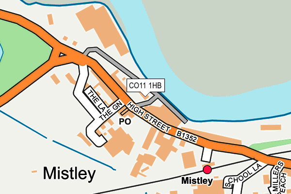 CO11 1HB map - OS OpenMap – Local (Ordnance Survey)