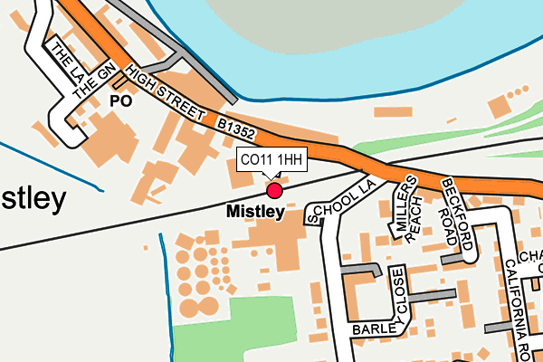 CO11 1HH map - OS OpenMap – Local (Ordnance Survey)