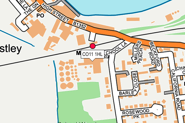 CO11 1HL map - OS OpenMap – Local (Ordnance Survey)