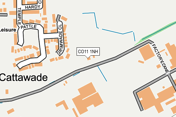 CO11 1NH map - OS OpenMap – Local (Ordnance Survey)