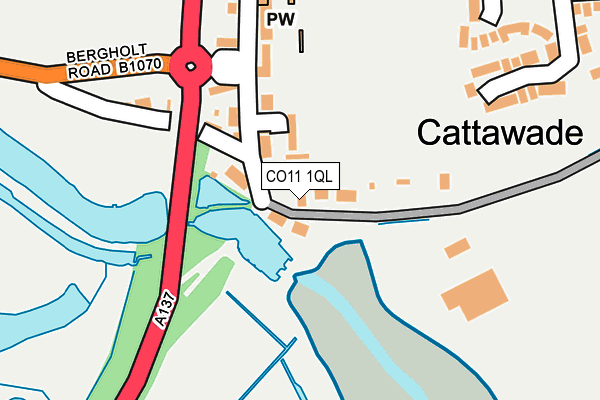 CO11 1QL map - OS OpenMap – Local (Ordnance Survey)