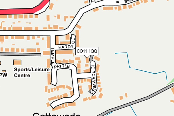 CO11 1QQ map - OS OpenMap – Local (Ordnance Survey)